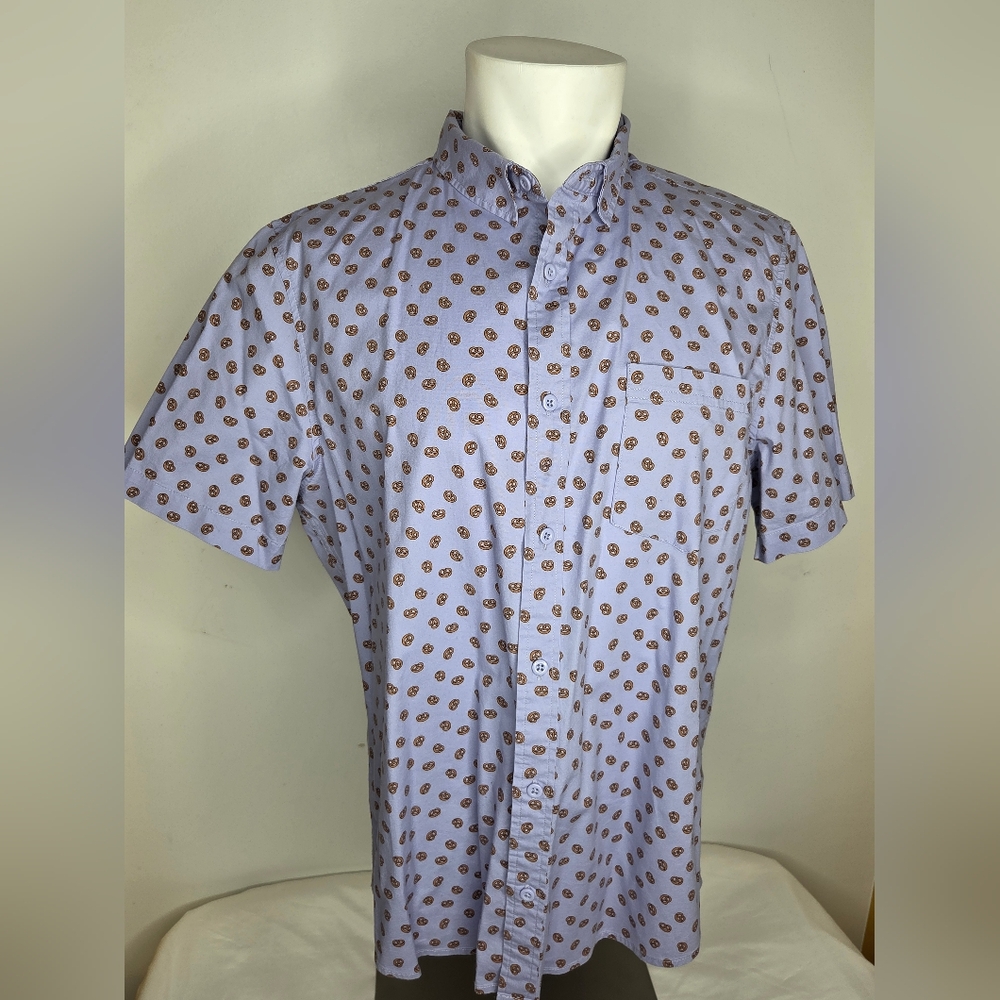 Publicopinion -Size L - Men Casual Lavender "Pretzel Shirt" Button-Down Shirt